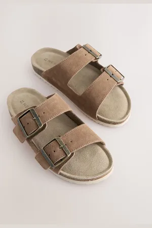 Next Tan Brown Suede Double Buckle Sandals AU 5 (EU 38)