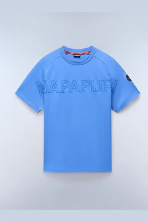 Napapijri Blue 100% Cotton Ambra Short Sleeve T-Shirt XXL