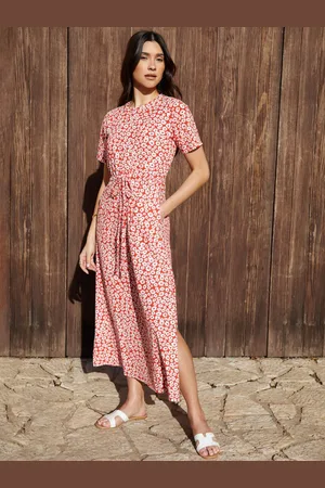Threadbare Ruched Waist Jersey Midi Dress AU 14