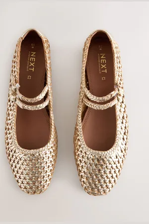 Next Forever Comfort Leather Square Toe Weave Double Mary Jane Shoes AU 8 (EU 39)