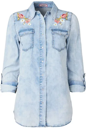 Joe Browns Daisy Embroidery Denim Shirt AU 12