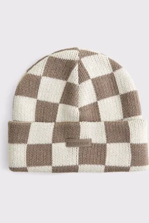 Abercrombie & Fitch Checkerboard Beanie Hat one