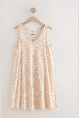 Next Sleeveless V-Neck Slouch Dress L Reg