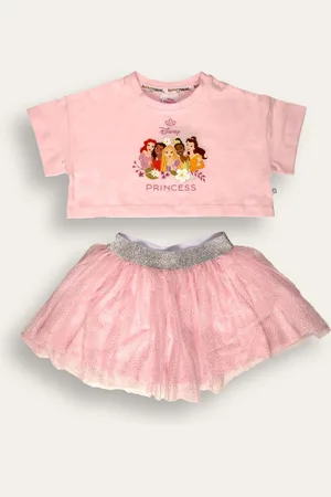 Brand Threads Pink Disney Princess Top and Tutu Set 1