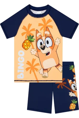 Character Orange Bingo Swim Shorts And Rash Guard 110116cm