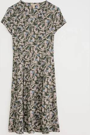Seasalt Cornwall Secret Cove 3/4 Sleeve Midi Dress AU 22