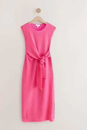 Next Textured Tie Waist T Dress AU 16