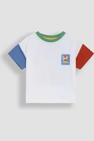 JoJo Maman Bébé White Surf & Sun Back Printed 100% Cotton T-Shirt 2