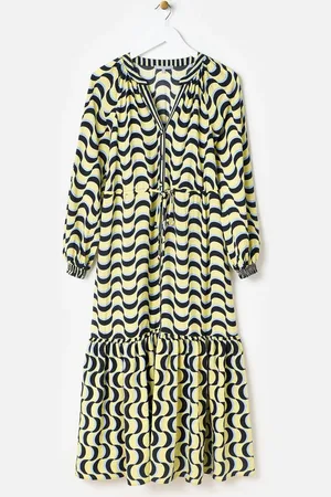 Oliver Bonas Wave Geometric Maxi Dress AU 16