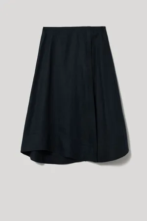 Jigsaw Wrap Detail 100% Linen Skirt 8