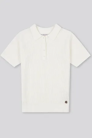 U.S. Polo Assn. U. S. Polo Assn Womens Vertical Texture Stripe Knit Polo Shirt XL