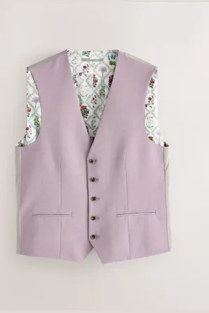 Next Pink Regular Fit Motionflex Stretch Waistcoat 40r