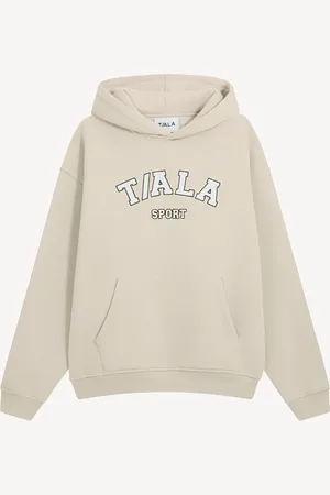 Tala Cream Oversized Volley Hoodie with Fleece S