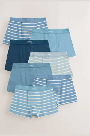 Next Blue Stripe Soft Waistband Trunks 7 Pack (2-16yrs) 9
