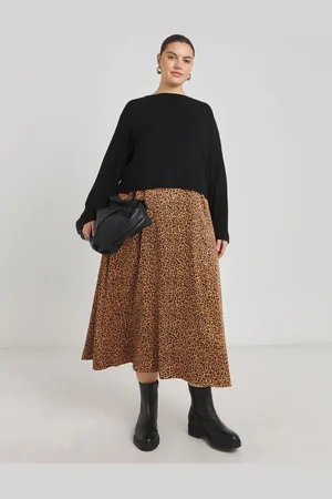 Simply Be 2-In-1 Leopard Print Slip Dress With Top AU 16