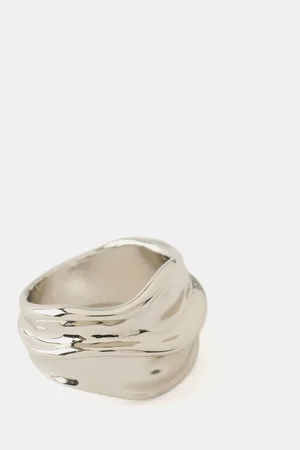 mint&berry Silver Tone Statement Ring smallmedium