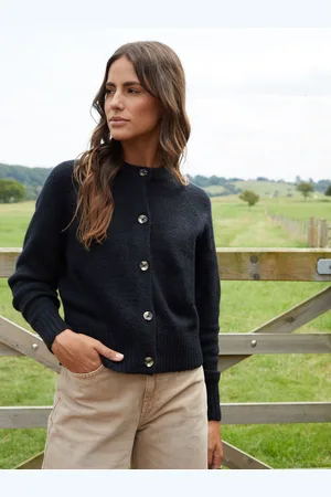 Threadbare Black Button Up Knitted Cardigan AU 16