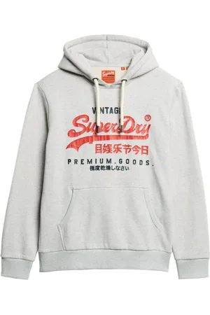 Superdry Glacier Grey Marl Duo Vintage Logo Hoodie M