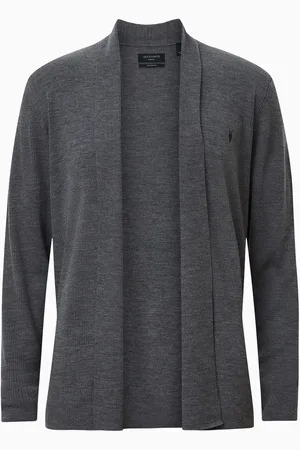 AllSaints AllSaints Monument Grey Mode Merino Open Cardigan S