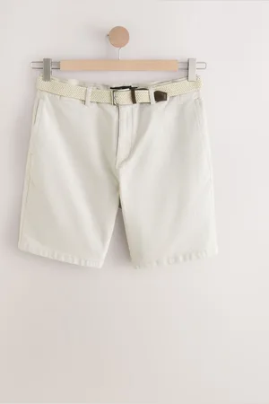 Next Woven Belted Textured Shorts 30W x 31L (UK 30 R)