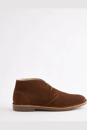 Next Tan Brown Borg Lined Desert Boots AU 10 (EU 44)