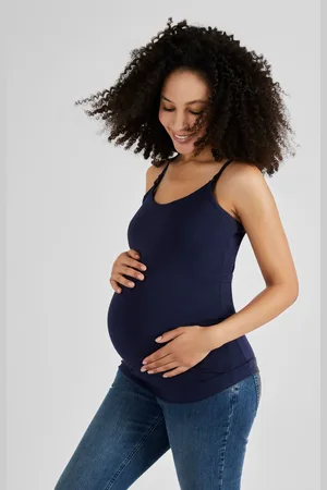 JoJo Maman Bébé Midnight Blue Maternity & Nursing Vest M