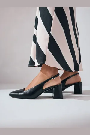 Next Forever Comfort Square Toe Block Heel Slingbacks Shoes AU 7.5 (EU 38.5)