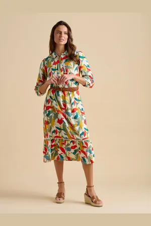 Brakeburn Falling Leaves Midi Dress AU 16