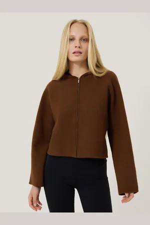 Jigsaw Brown Double Face Zip Hoodie medium