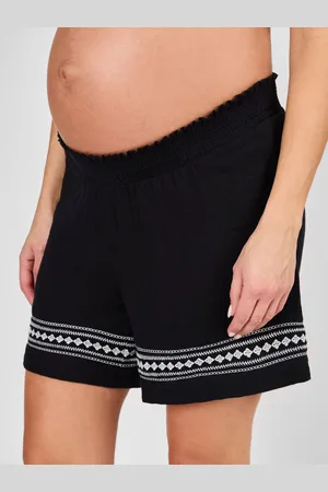 JoJo Maman Bébé Maternity Embroidered Shorts S