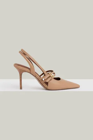 Reiss Beatrice Leather Buckle-Strap Court Shoes AU 7 (EU 38)