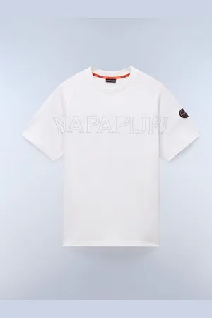 Napapijri Ambra Short Sleeve White 100% Cotton T-Shirt M