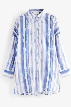 Next 100% Cotton Beach Shirt Cover-Up AU 14 Tall