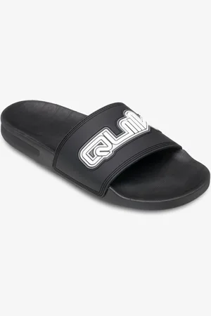 Quiksilver Black Rivi Wordmark Slide II Slider Sandals AU 9 (EU 42)