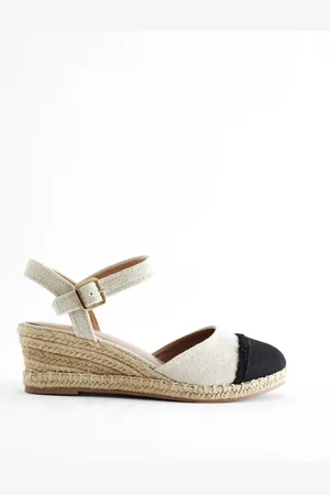 Next Neutral Extra Wide Fit Forever Comfort Toe Cap Closed Toe Wedges AU 7 XW (EU 38)