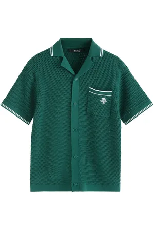 Next Button Through Knitted Short Sleeve Polo Shirt (3-16yrs) 15 Years (170cm)