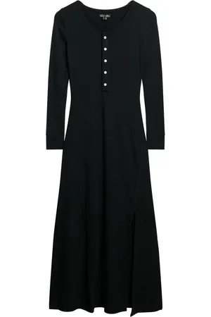 Superdry Henley Long Sleeve Midi Dress AU 12