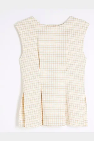 River Island Cream Tailored Darted Tunic AU 18