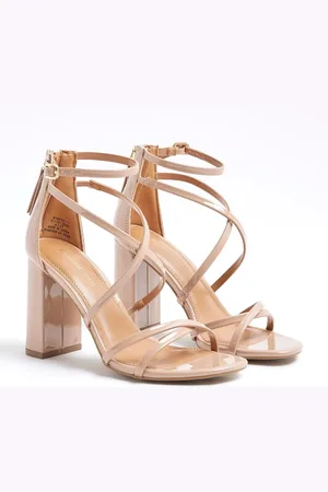 River Island Pink Strappy Blocked Heel Sandals AU 8 (EU 39)