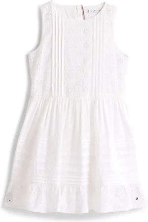 Tommy Hilfiger Embroidered Cotton Sleeveless Flare 100% Cotton Dress 10 Years (140cm)
