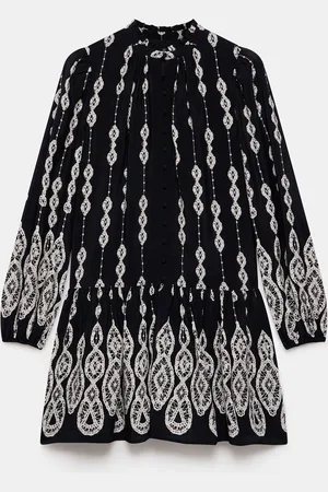 mint&berry Crochet Print Mini Dress XL