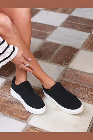 Linzi Black Henley Flatform Slip-On Trainers AU 6 (EU 37)