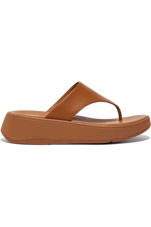 FitFlop F-Mode Leather Flatform Toe Post Sandals AU 10 (EU 42)