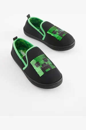 Next Black/Green Minecraft Cupsole Slippers AU 8 (EU 42)