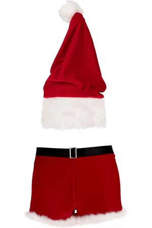 Ann Summers Red Mr Claus Hat and Boxers Christmas Set M