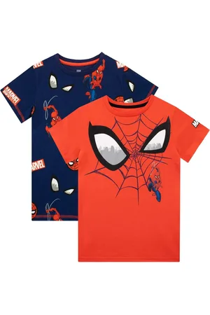 Character Red 100% Cotton Spider-Man 2 Multipack Short Sleeve T-Shirt 9