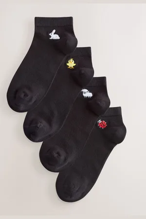 Next Spring Animals Embroidered Motif Trainer Socks 4 Pack One