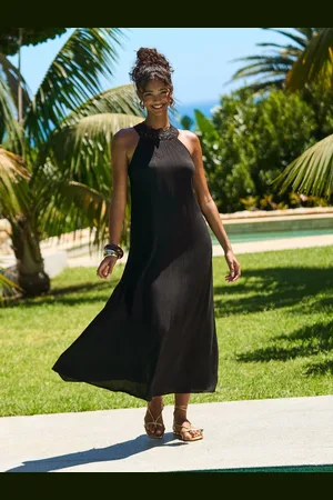 Friends Like These Lace Neck Halter Midi Dress medium