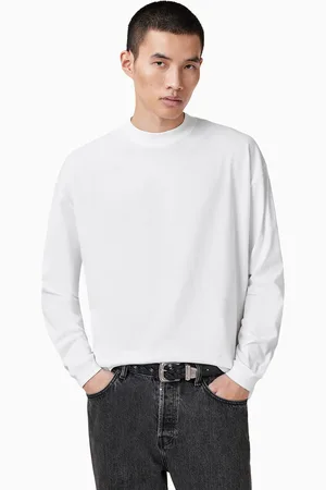 AllSaints AllSaints White 100% Organic Cotton Finn Crew T-Shirt L
