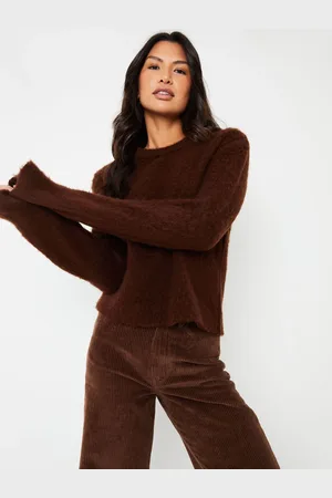 Threadbare Chocolate Brown Brushed Knitted Jumper AU 14